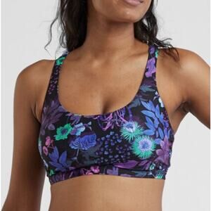 NWT Title Nine Real Deal Bikini Top Amazonia - Black, Purple, Blue, Green New M